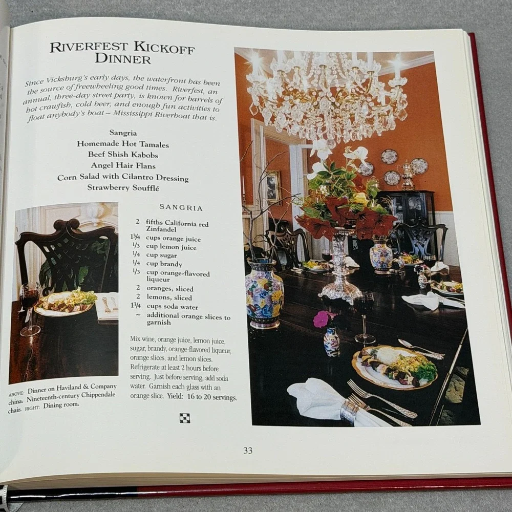 Vintage 1997 Ambrosia Deep South Cookbook Vicksburg Mississippi First Printing